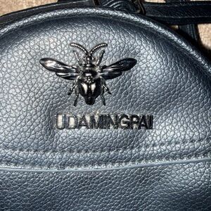 Black Textured Backpack